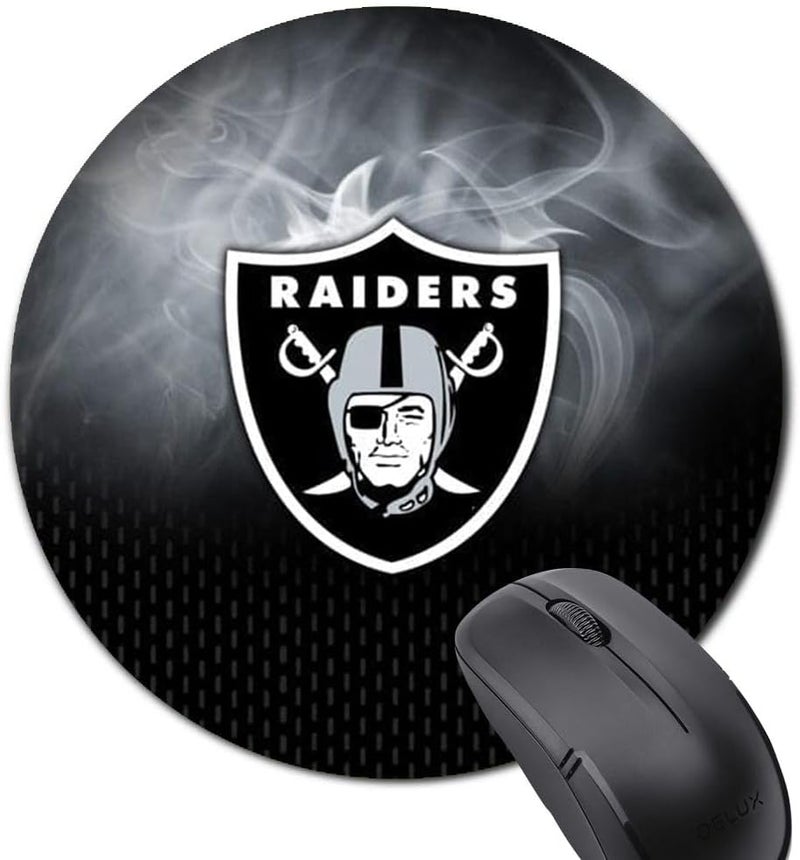 ZYJTEK Sports Round Mouse Pad,Non-Slip Rubber Base Mousepad for Computers Laptop Desk,Green Design Gaming Mouse Mat for Football Fans - Image 2